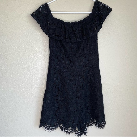 Sandro Paris Poetry Black Lace Romper - Picture 5 of 8